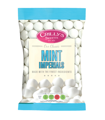 Crilly's Sweets Mint Imperials Confectionery Bag Packaging
