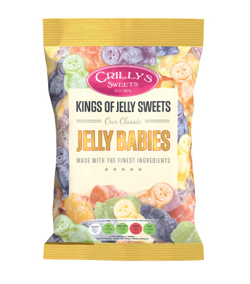 Crilly's Sweets Jelly Babies Confectionery Bag Packaging