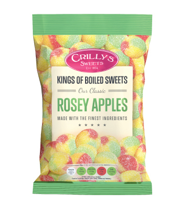 Crilly's Sweets Rosey Apples Confectionery Bag Packaging
