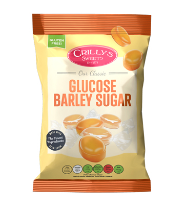 Crilly's Sweets Glucose Barley Sugar Confectionery Bag Packaging