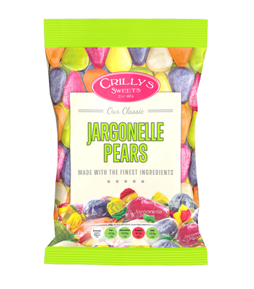 Crilly's Sweets Jargonelle Pears Confectionery Bag Packaging