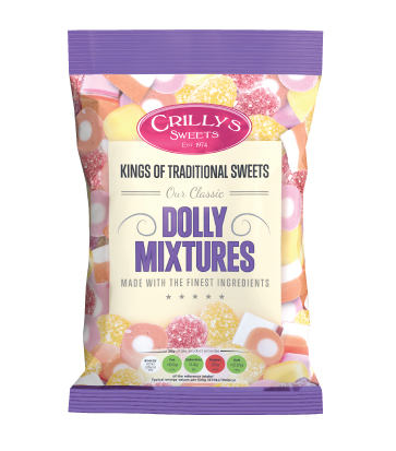 Crilly's Sweets Dolly Mixtures Confectionery Bag Packaging