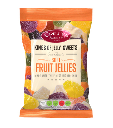 Crilly's Sweets Soft Fruit Jellies Confectionery Bag Packaging