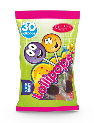Crilly's Sweets Lollipops Confectionery Bag Packaging
